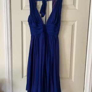 Royal blue silk dress